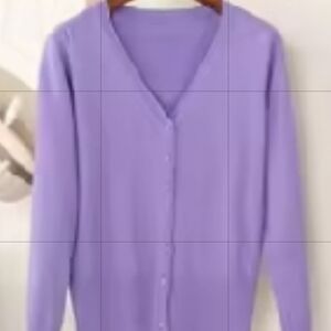 Women's Purple Cardigan Sweater